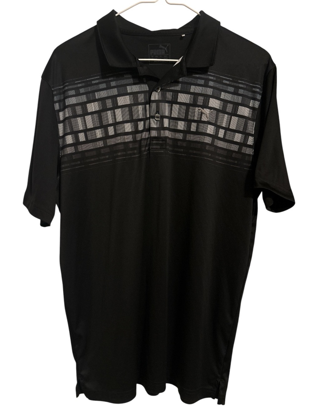 PUMA Men's Golf Polo with Subtle Stripe Detail